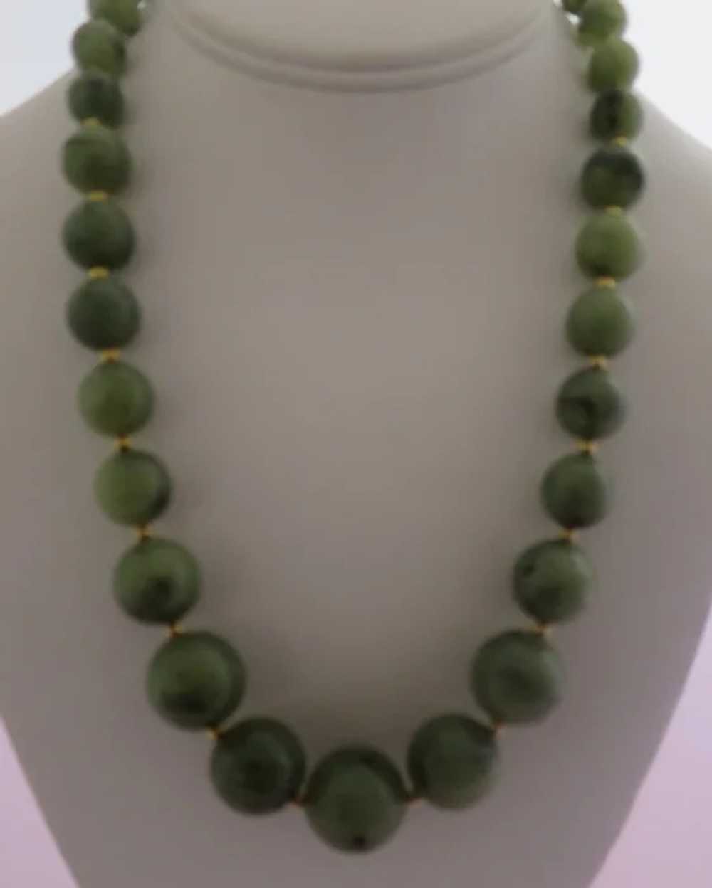JOAN RIVERS Faux Jade Pair of Necklaces and Earri… - image 4