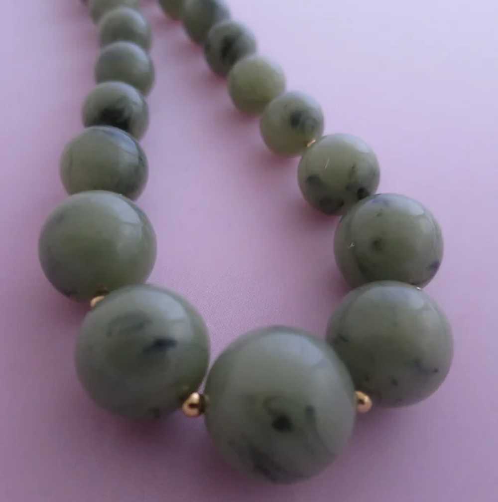 JOAN RIVERS Faux Jade Pair of Necklaces and Earri… - image 6