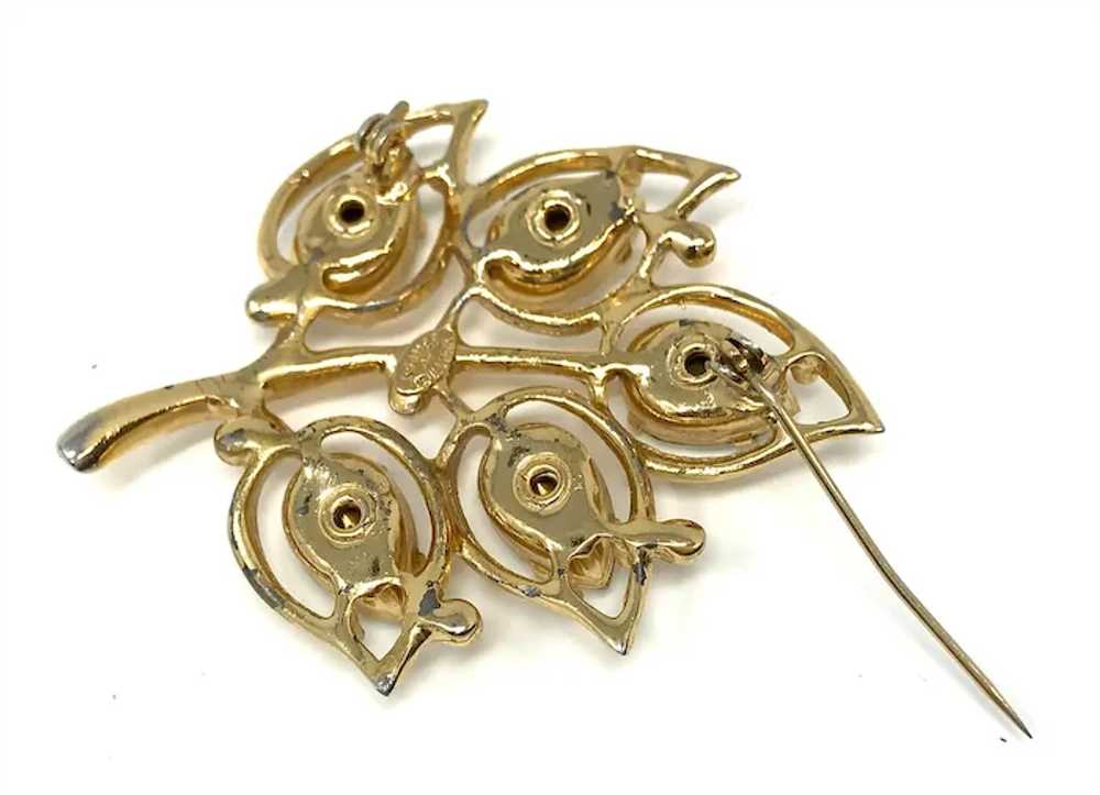 Kramer of N. York Teardrop Rhinestone Brooch - image 6