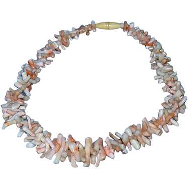 Lovely pink branch coral necklace - image 1