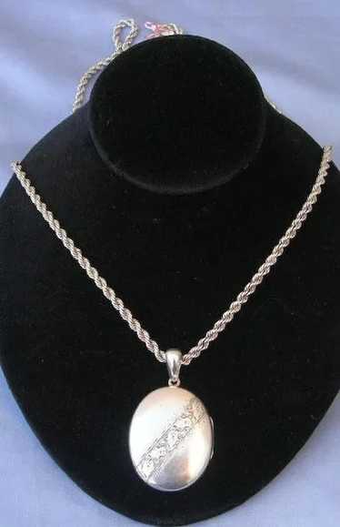 Silver Locket and Chain, Victorian