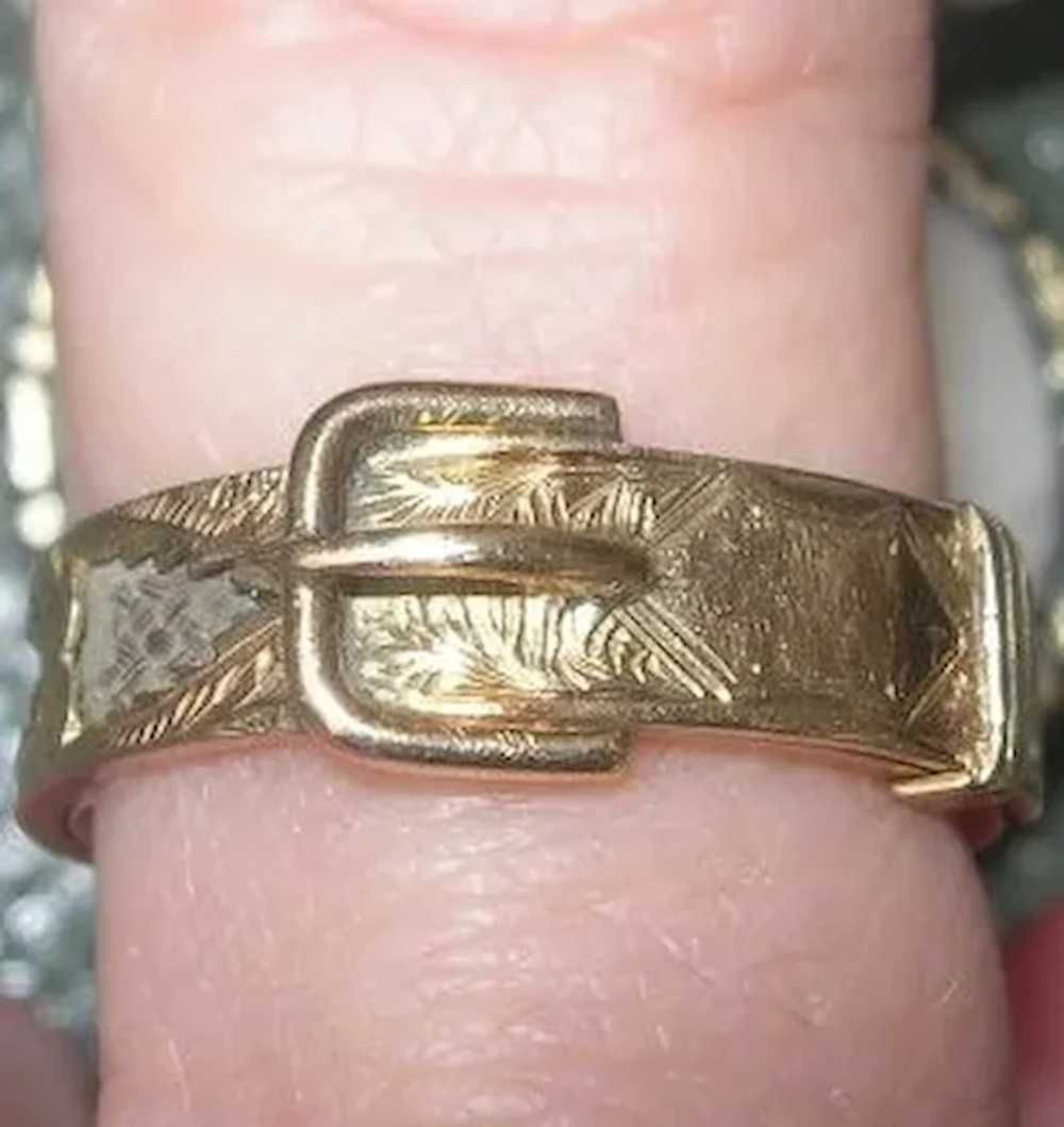 Victorian Buckle Ring, Hair - image 2