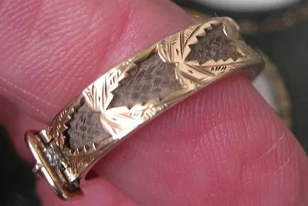 Victorian Buckle Ring, Hair - image 3