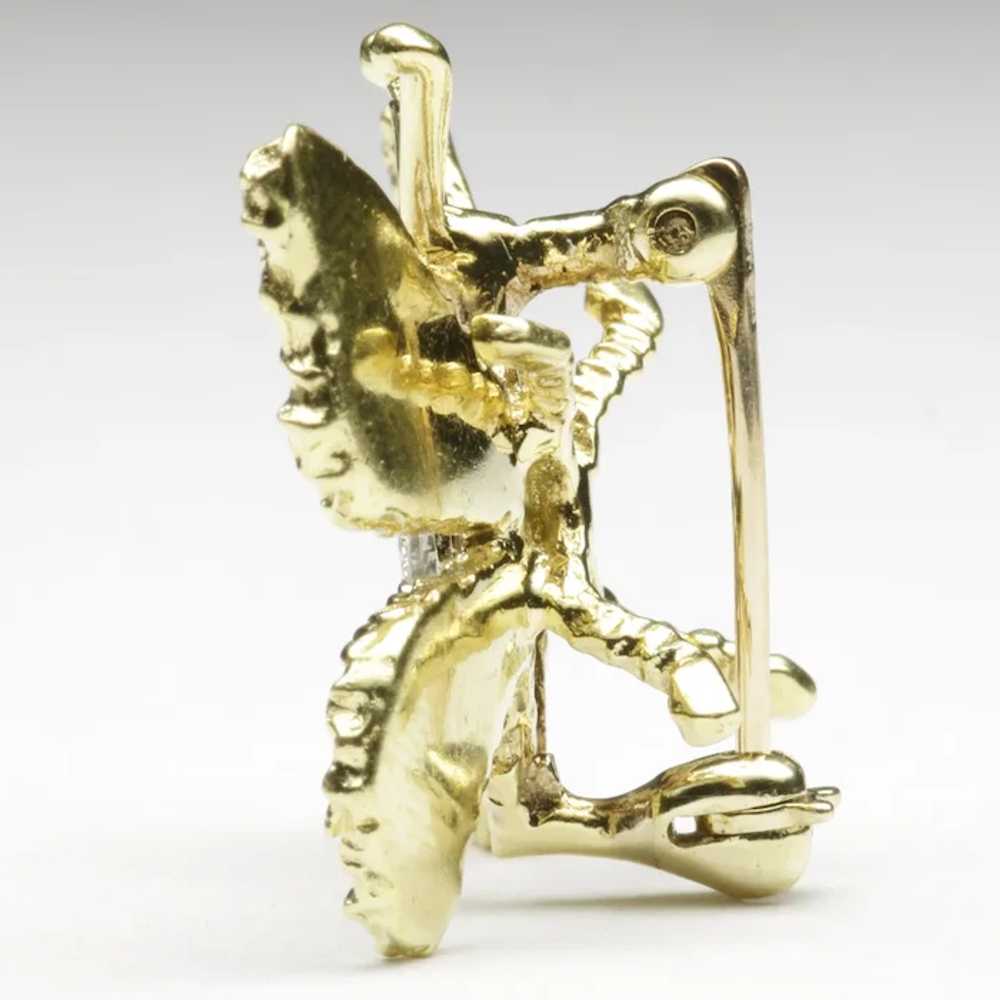 18-Karat Gold Diamond Butterfly Pin, by Honora - image 3