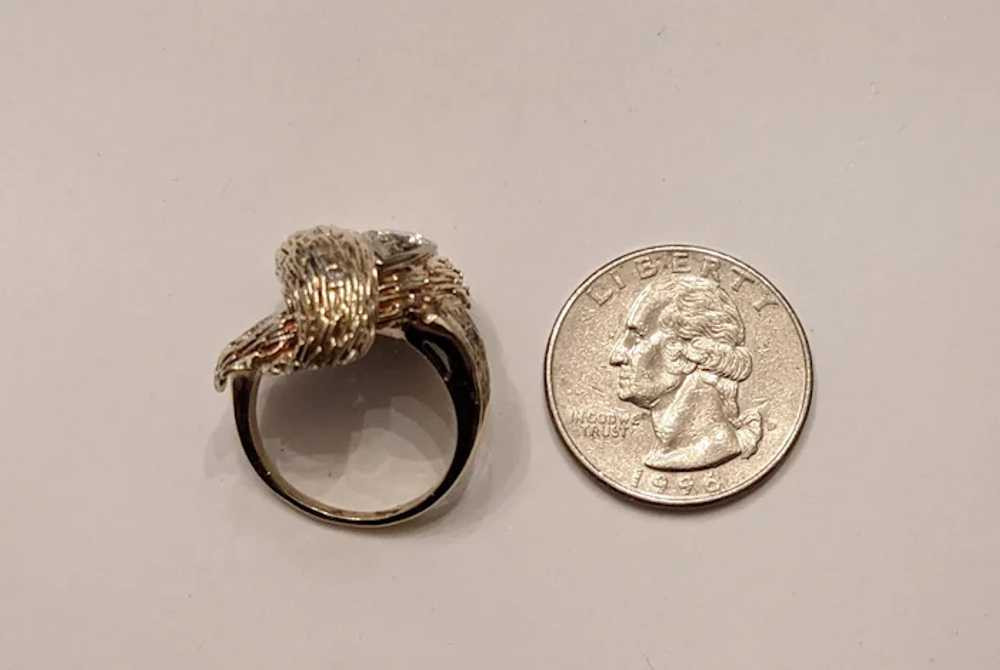 Vintage 14k Yellow Gold And Diamond Ring - image 7