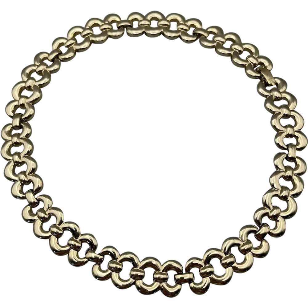 Vintage MONET Goldtone Choker Necklace - image 1