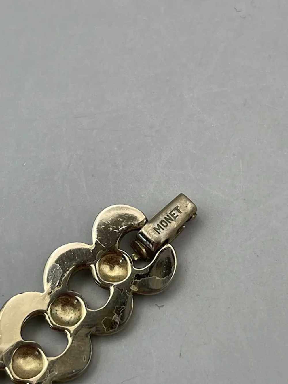 Vintage MONET Goldtone Choker Necklace - image 4