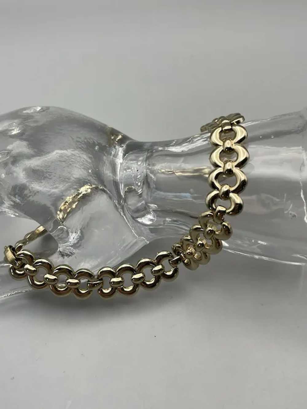Vintage MONET Goldtone Choker Necklace - image 7