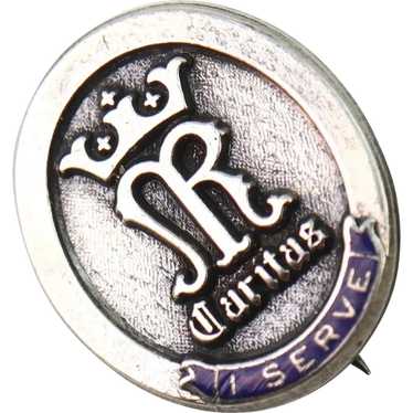 Dieges & Clust I Serve Sterling Silver Enamel Pin - image 1