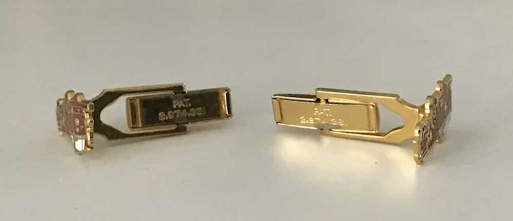 Vintage Fire Engine Tie Bar and Cuff Links Hook-F… - image 4