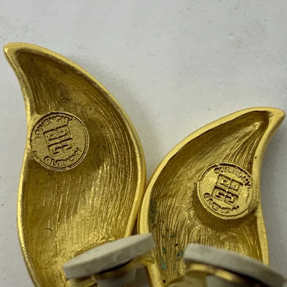 Givenchy Big Gold-tone Earrings Clip Paris New Yo… - image 10
