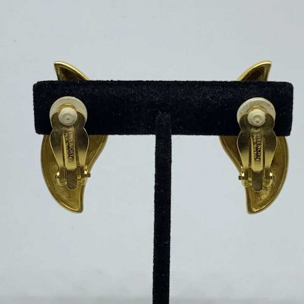 Givenchy Big Gold-tone Earrings Clip Paris New Yo… - image 6