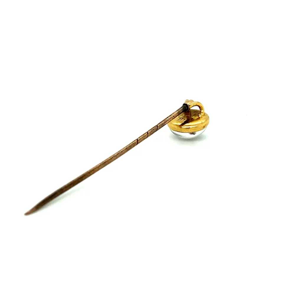 Antique 18kt Gold Victorian 3D Dog Stick Pin - image 3