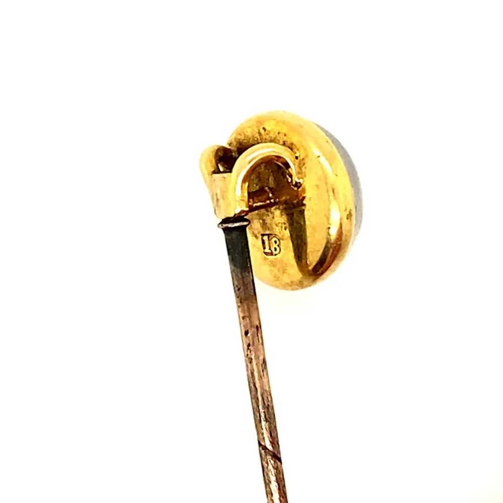 Antique 18kt Gold Victorian 3D Dog Stick Pin - image 6