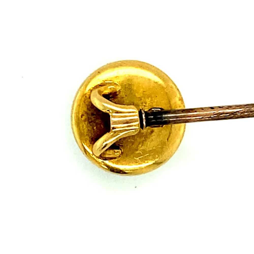 Antique 18kt Gold Victorian 3D Dog Stick Pin - image 7