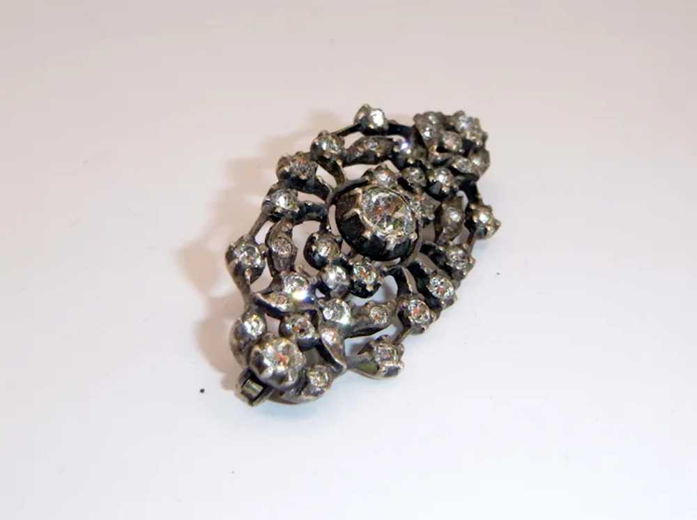 Antique  Silver and Paste  Brooch - image 2