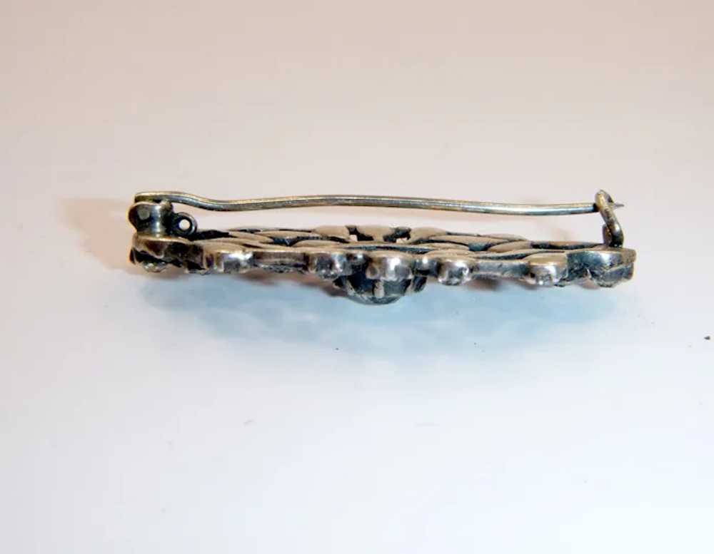 Antique  Silver and Paste  Brooch - image 4