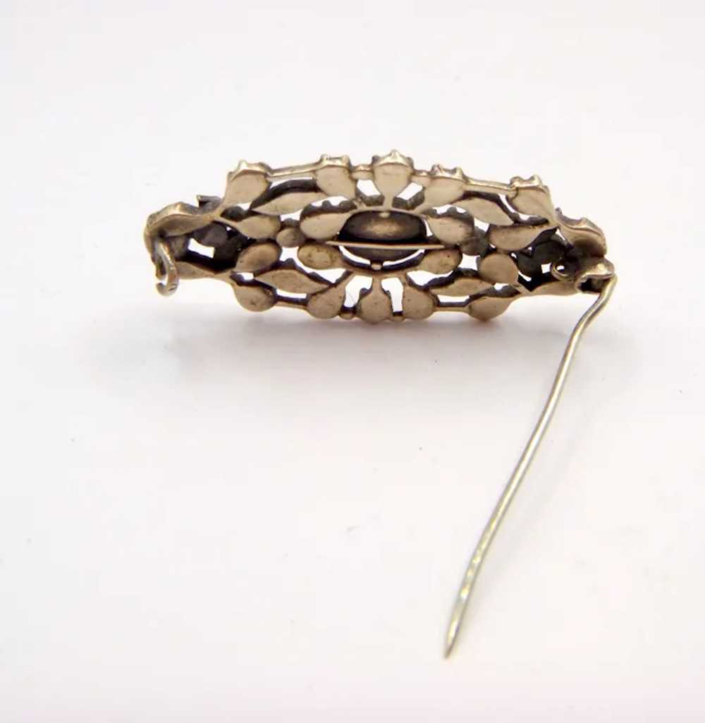 Antique  Silver and Paste  Brooch - image 9