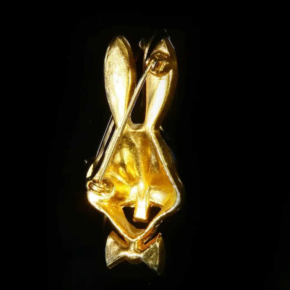 Rabbit Brooch/Pin -- Patriotic Figural -- Unsigne… - image 2