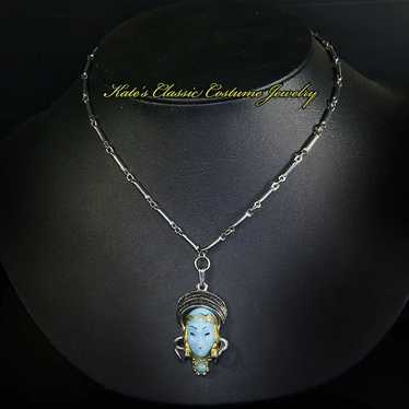 Selro Asian Princess Necklace -- Turquoise Thermo… - image 1