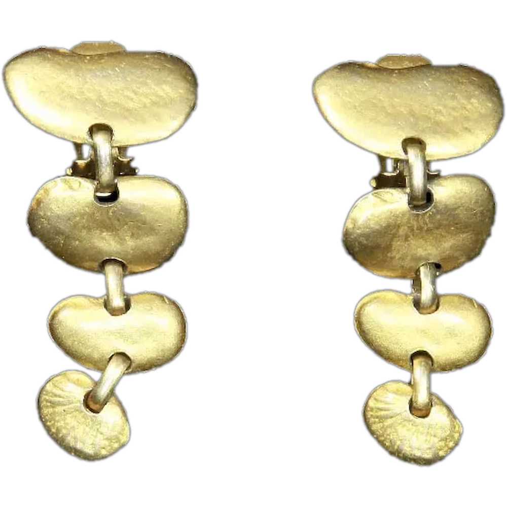 Erwin Pearl Articulated Dangle Earrings – Moderni… - image 1