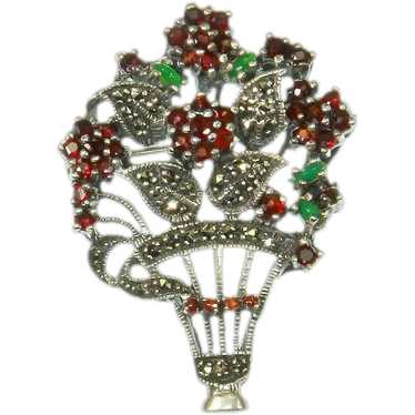 Flower Basket/Bouquet Pin/Pendant – Victorian Revi