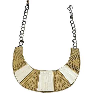 Laurel Burch Tribal People Bib Necklace – Rare 19… - image 1