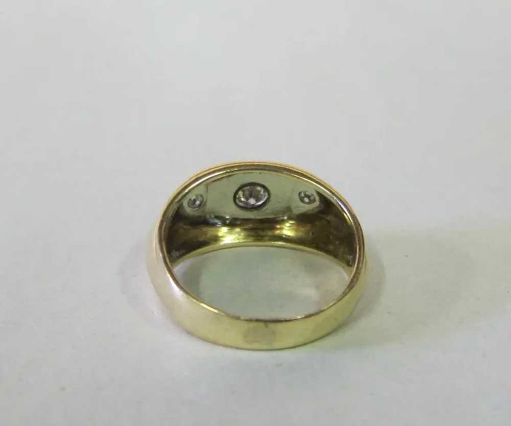 Vintage Men's 14K Gold & Diamond Ring, circa 1950… - image 7