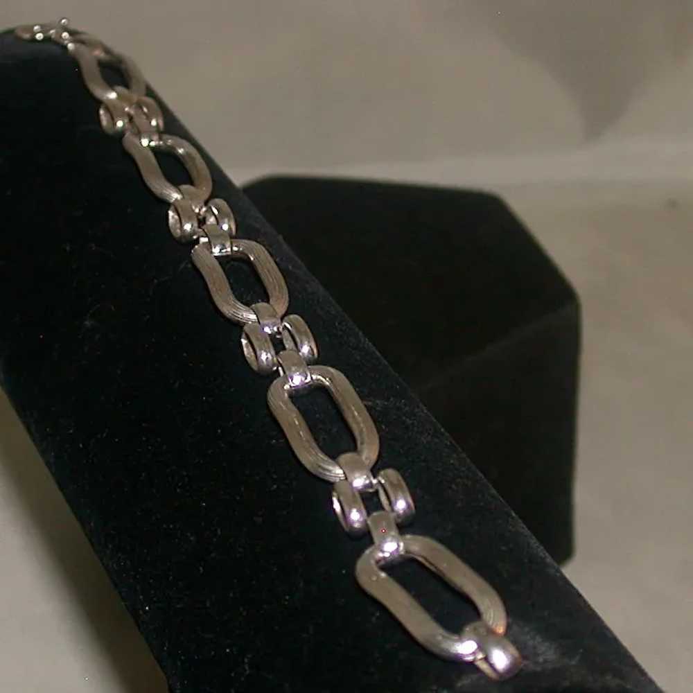Sterling Silver Textured and High Polished Link B… - image 3