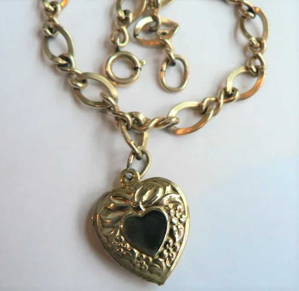 Vintage Stamped 120/ 12K Gold Fill Charm Bracelet… - image 3