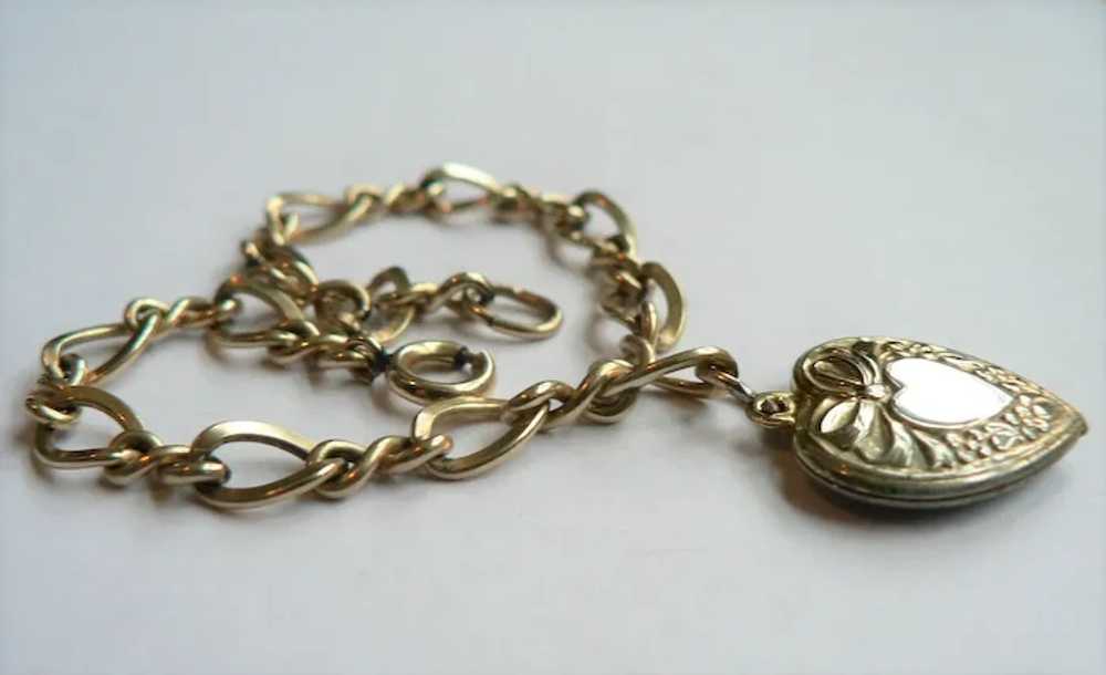 Vintage Stamped 120/ 12K Gold Fill Charm Bracelet… - image 7