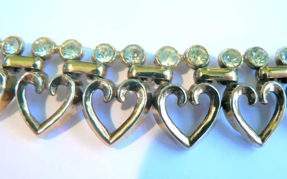 1940's Vintage Trifari Sweetheart Crystal Necklace - image 4