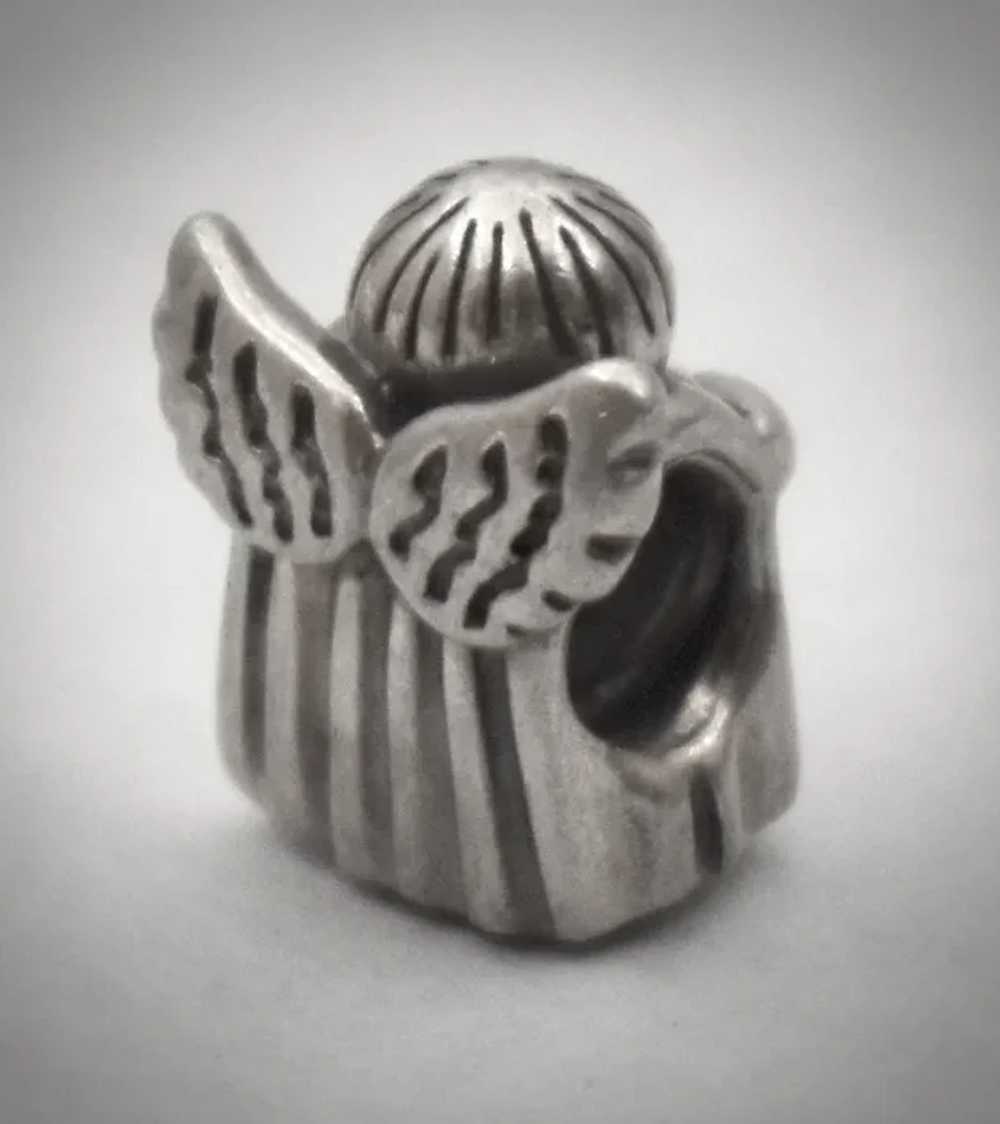 Sterling Silver Pandora Winged Angel Pendant or B… - image 3