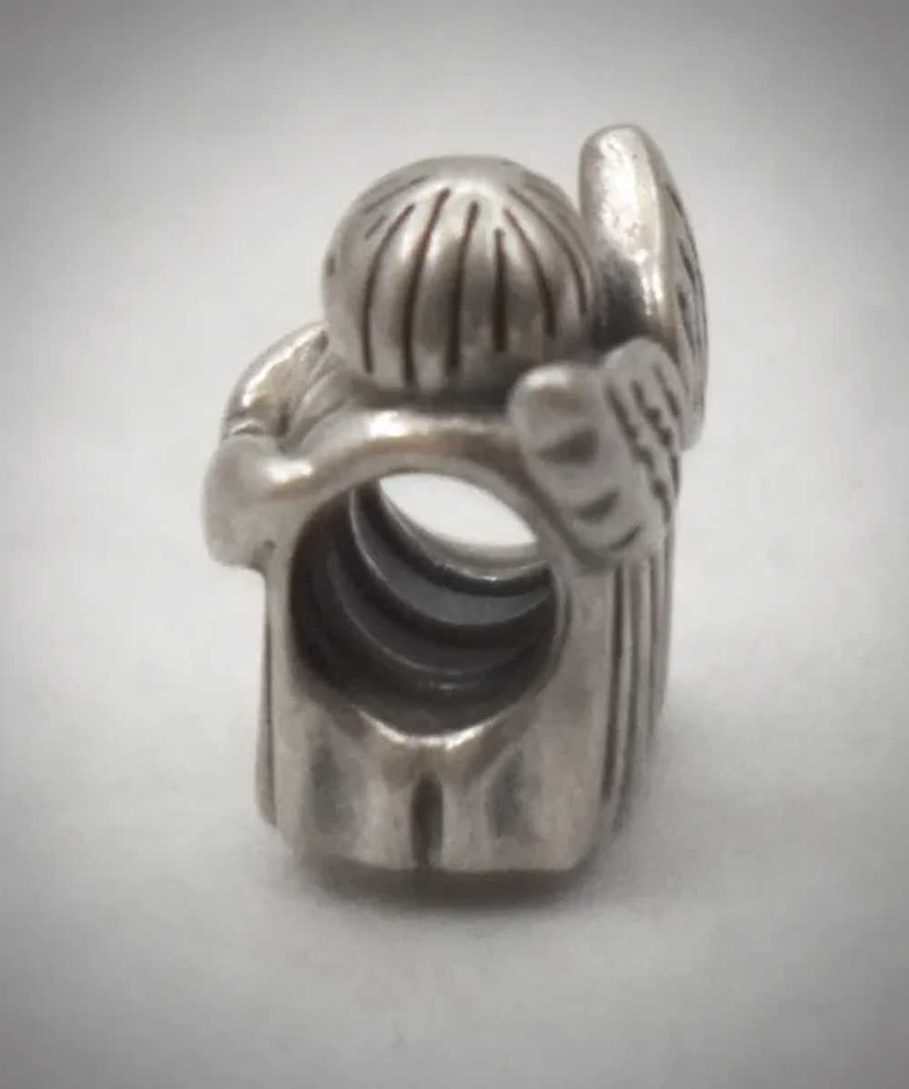 Sterling Silver Pandora Winged Angel Pendant or B… - image 5