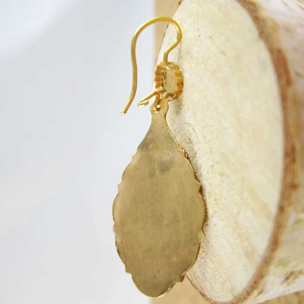 Victorian Gold Filled Knot Coral Branch Dangle Ea… - image 7