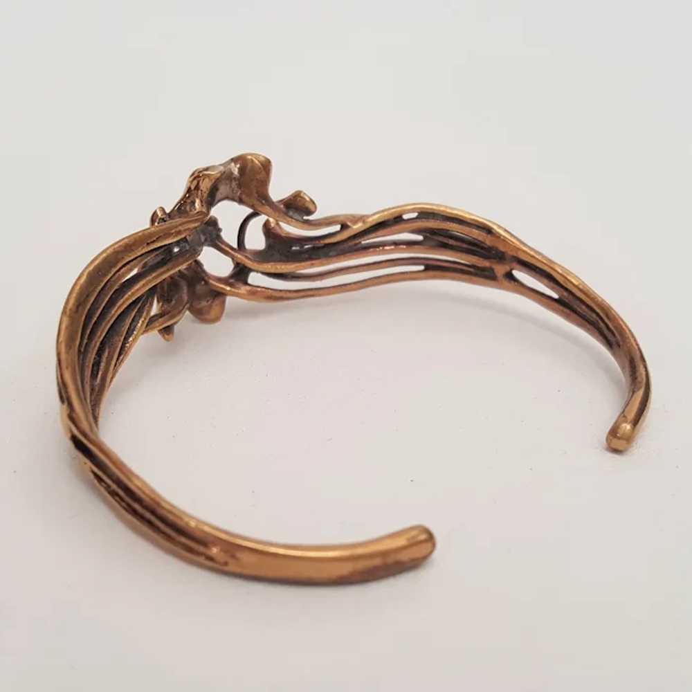 Hannu Ikonen - Reindeer Moss Bronze Cuff Bracelet… - image 5