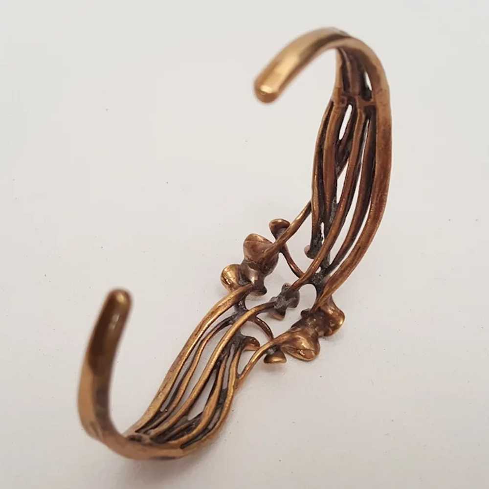 Hannu Ikonen - Reindeer Moss Bronze Cuff Bracelet… - image 6
