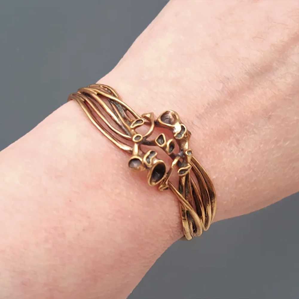Hannu Ikonen - Reindeer Moss Bronze Cuff Bracelet… - image 7