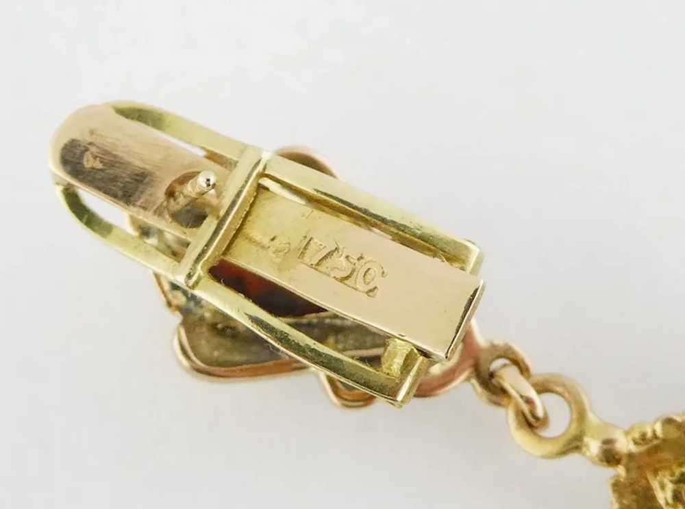 Vintage Victorian Style 18K Gold Garnet Opal Flow… - image 9