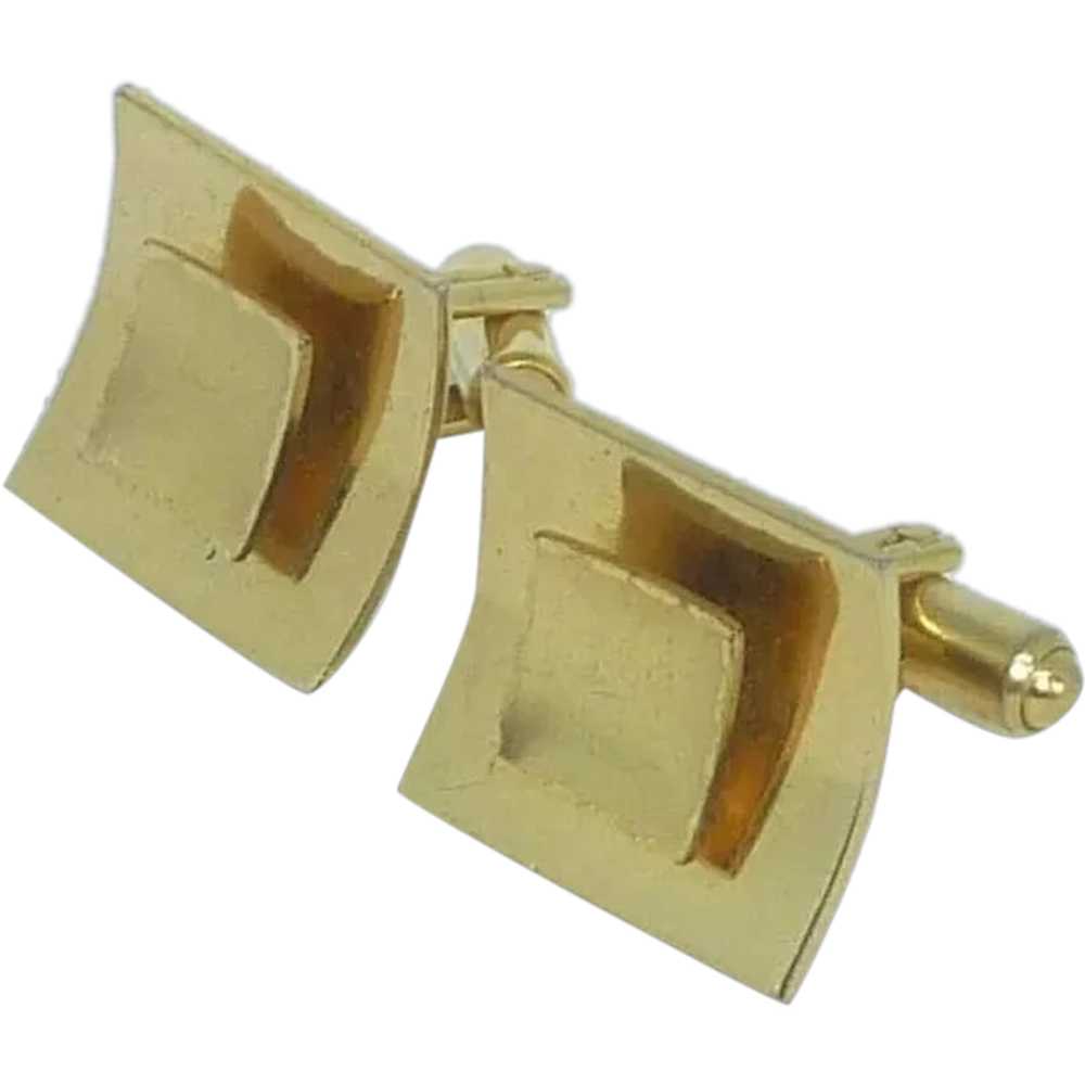 Gold Filled Square Speidel Cuff Links Cufflinks - image 1