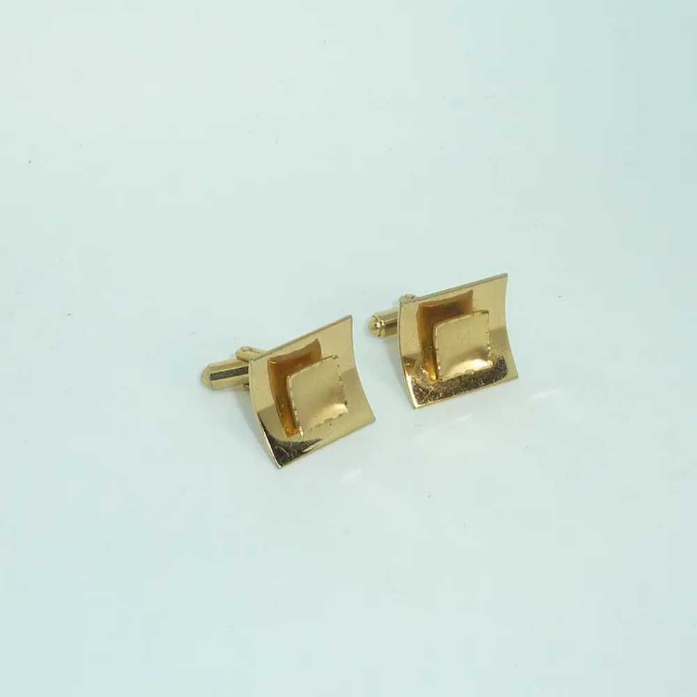 Gold Filled Square Speidel Cuff Links Cufflinks - image 2