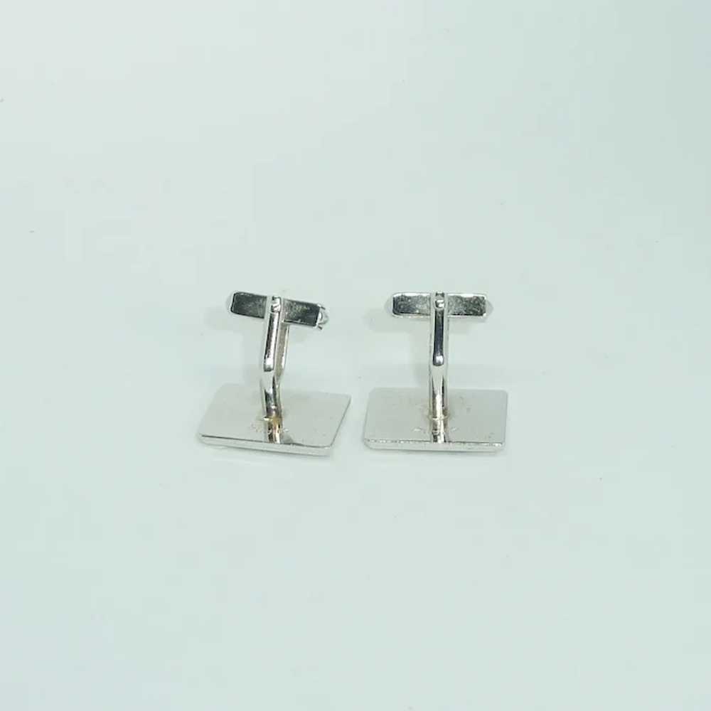 Swank Fleur De Lis Silver Tone Cuff Links Cufflin… - image 9