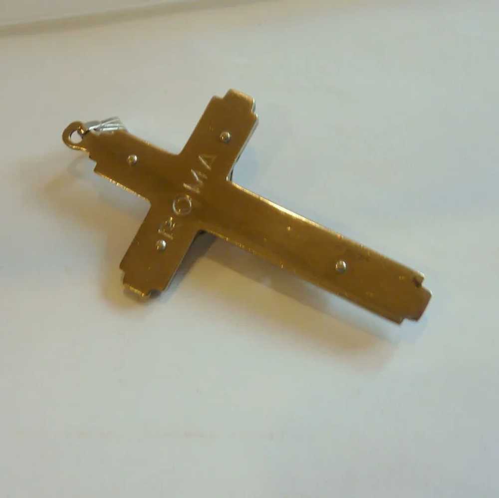 Vintage Heavy Metal Crucifix Pendant - image 3