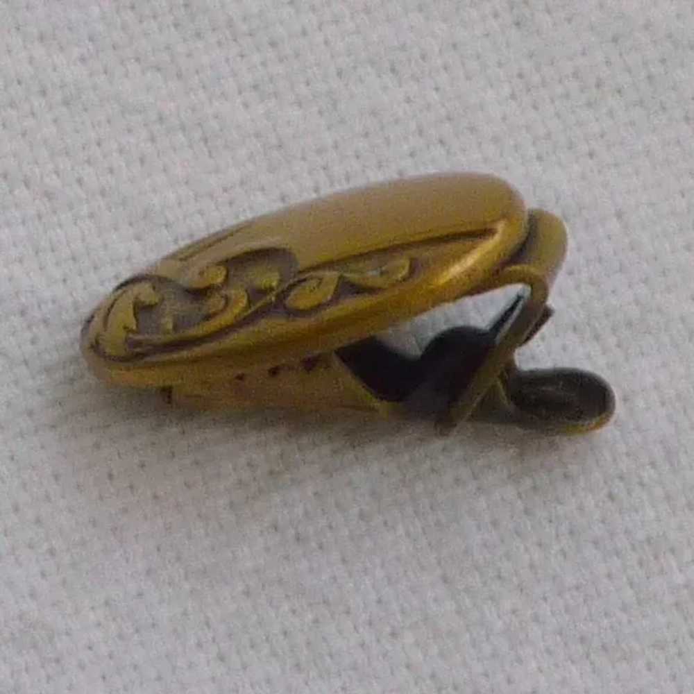 Oval Gold Tone Bar Clip for Skinny Ties 1960’s - image 3