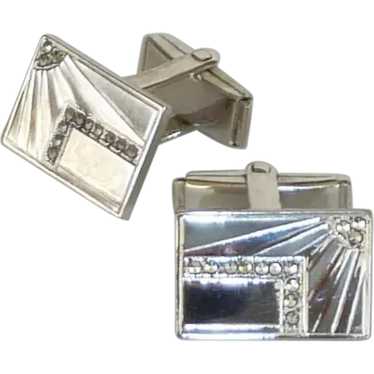 Sterling Silver Rectangular Cuff Links Cufflinks