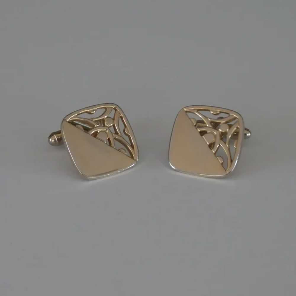 Simple Gold Tone with Class Cufflinks Cuff Links - image 5