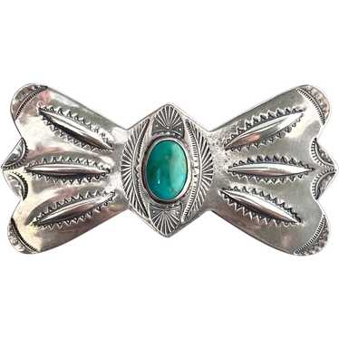 Circa 1930 to 1950 Handmade Navajo Sterling & Turq