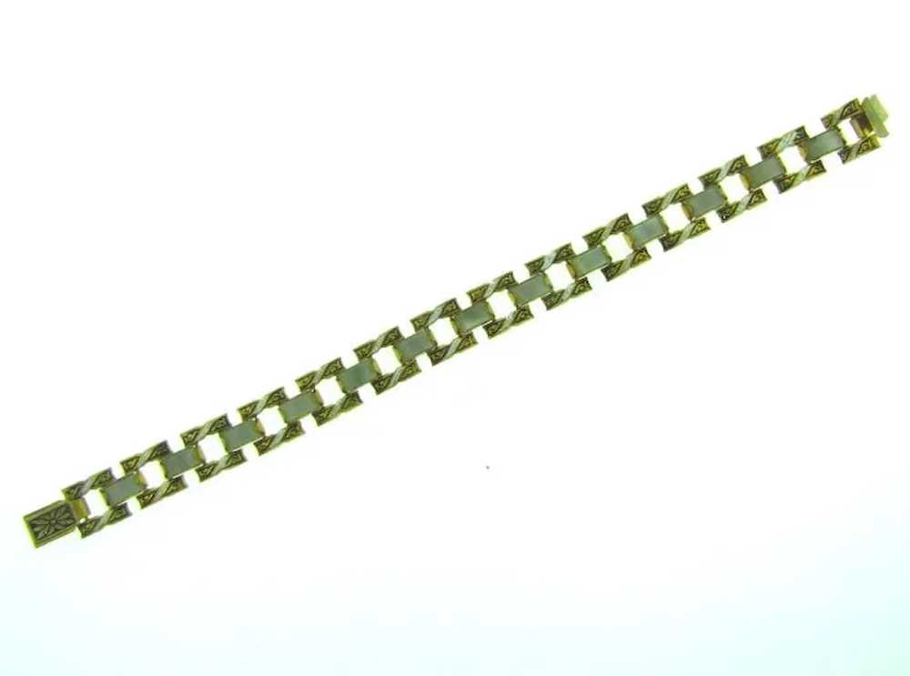 Vintage damascene link Bracelet - image 5