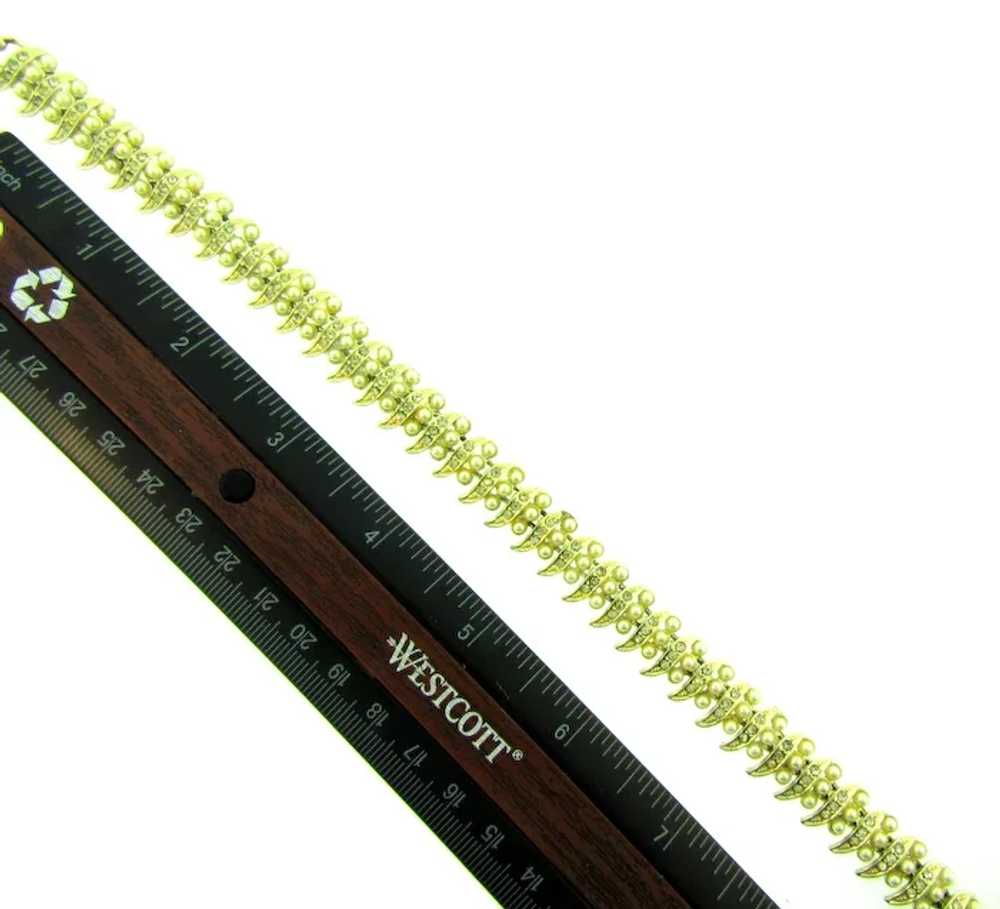 Vintage choker Necklace with crystal rhinestones … - image 4