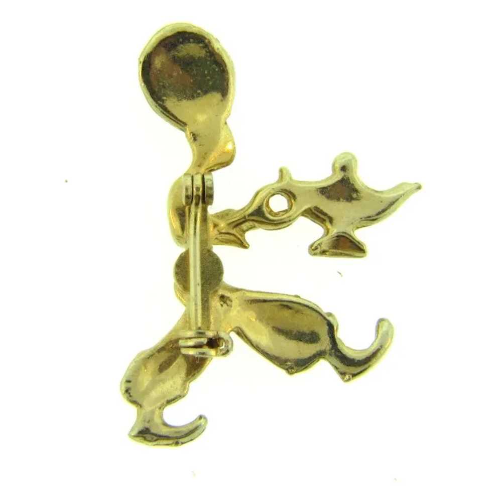 Vintage small figural genie Scatter Pin with enam… - image 2